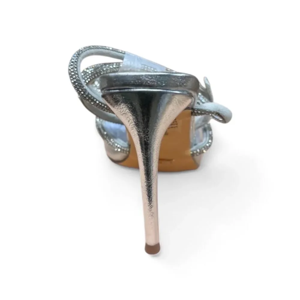 Billini Elope Stiletto Silver Bling Heel Women's Size 7